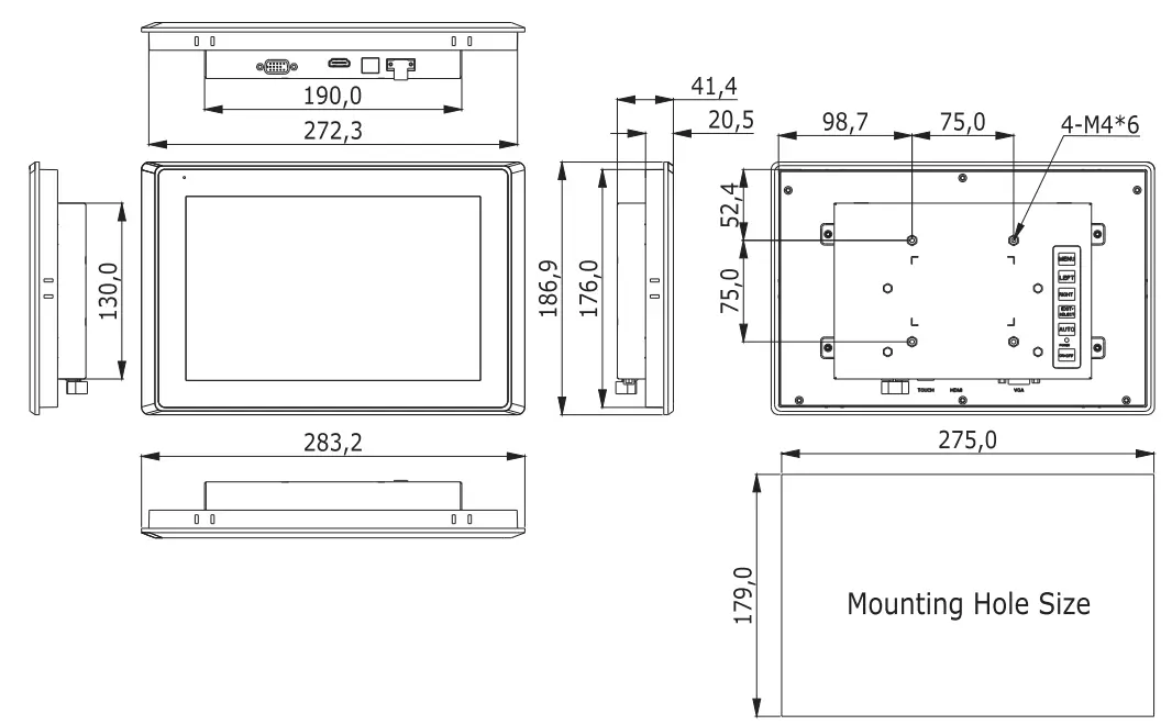 10.1 inch industrial monitor