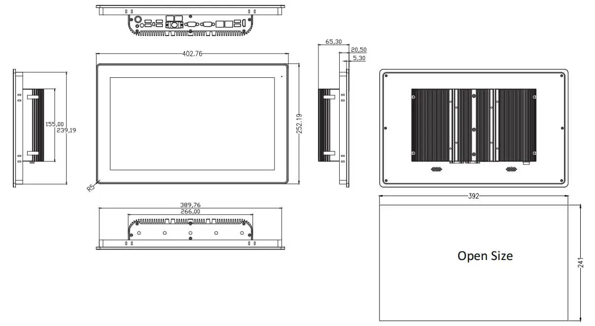 15.6 inch industrial panel PC