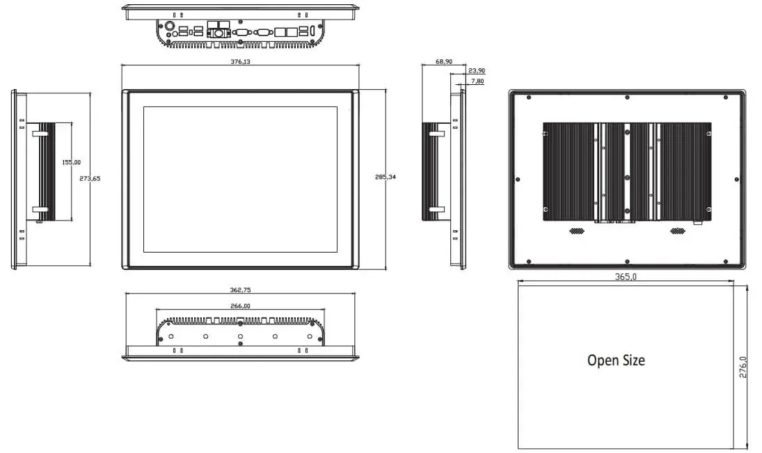 15 inch industrial panel pc