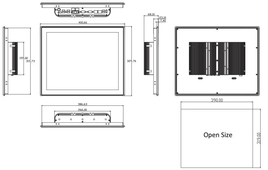 17 inch industrial panel pc