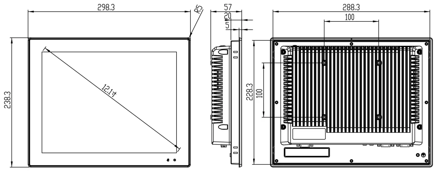 12 inch industrial panel pc android