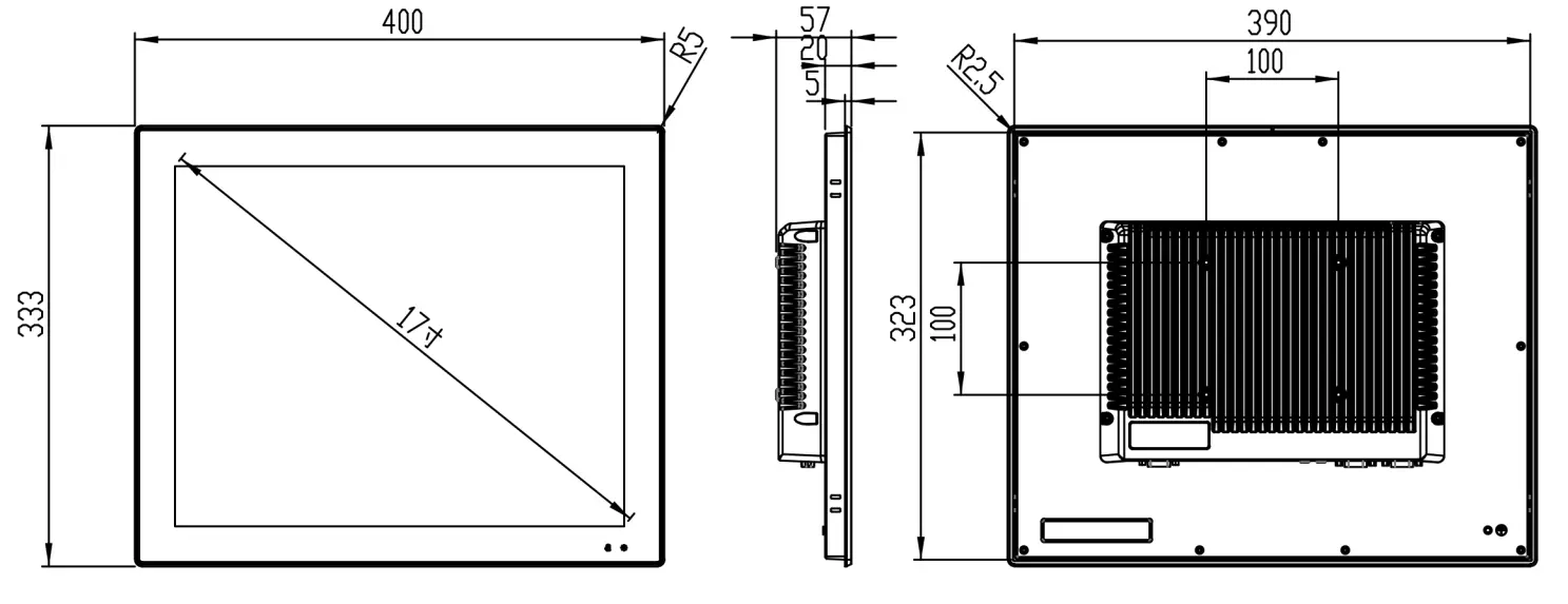 17 inch industrial panel pc android